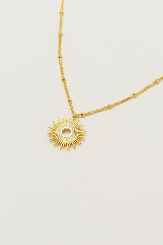 Full Sunburst Necklace - Gold Plated
