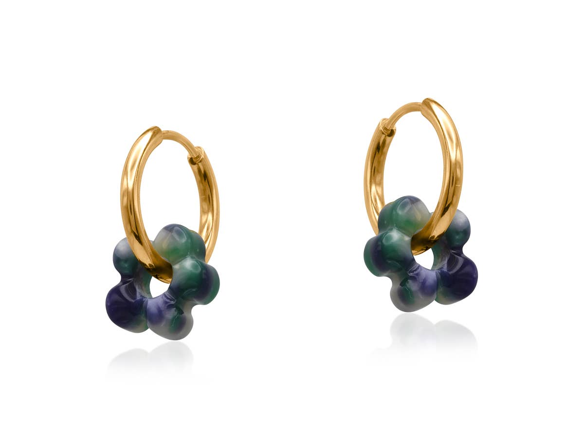 Sybilla Petite Resin Huggies Earrings