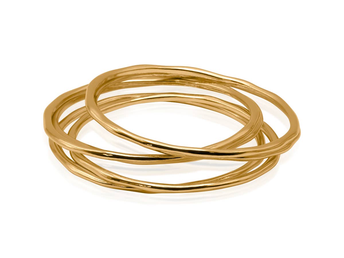 Bahia Textured Set of Bangle Bracelets