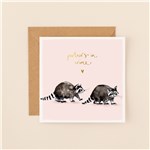 Raccoons Partners in Crime Card