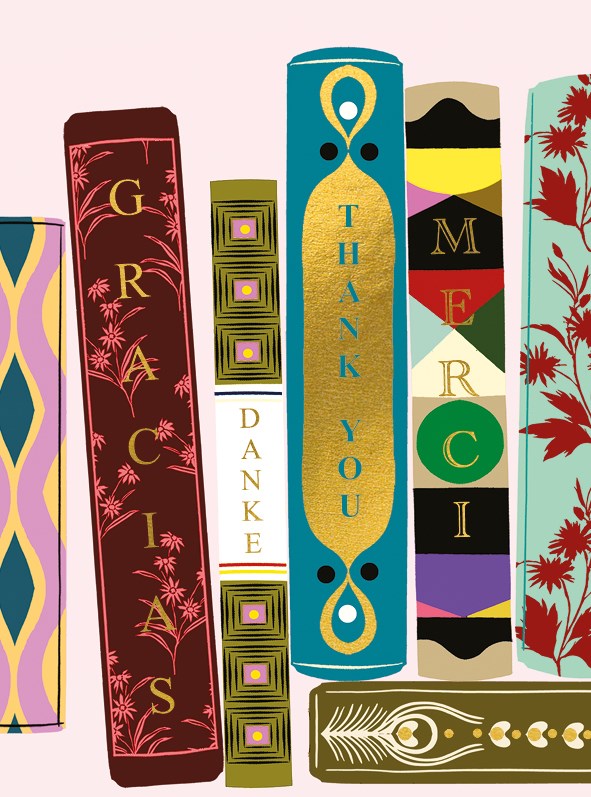 Books Thank You Pack of 6 Notecards