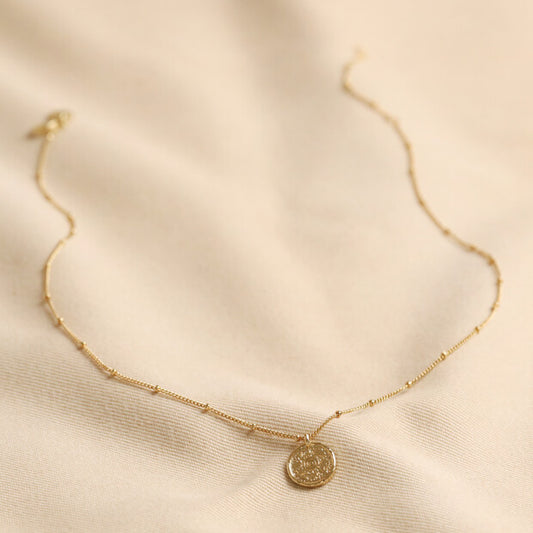 Talisman Pendant Satellite Chain Necklace in Gold