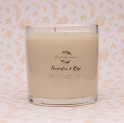 Lavender & rose Three wick candle