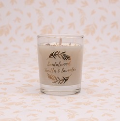 Sandalwood & Vanilla with Lavender Votive Candle