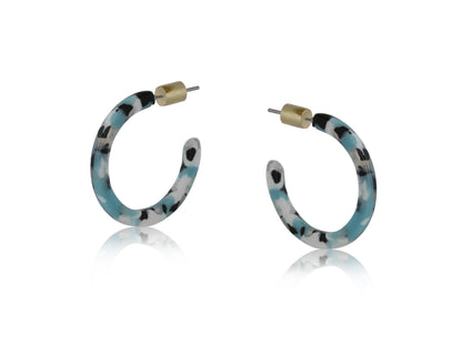 Erica Resin Tiny Hoop Earrings