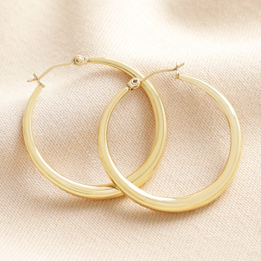 Gold Stainless Steel Large Chunky Hoops