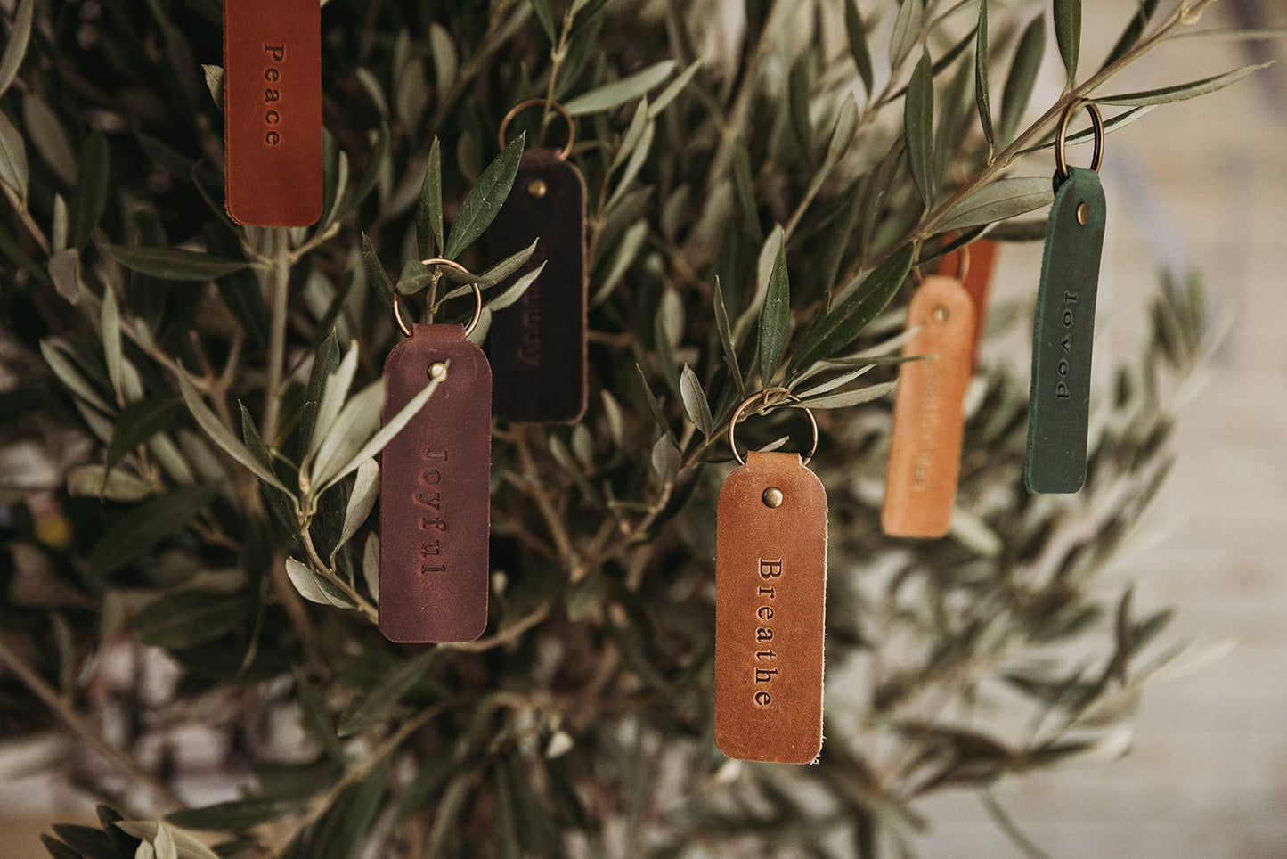 Encouraging Affirmation Leather Keyring