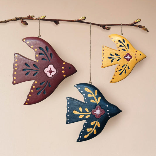 Folk Art Hanging Bird