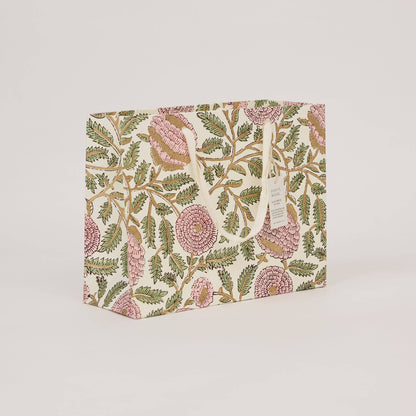 Hand Block Printed Gift Bags (Medium) - Blush Refresh