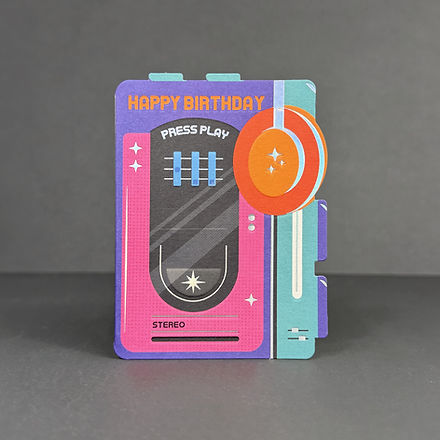 Retro Walkman - Greeting Card