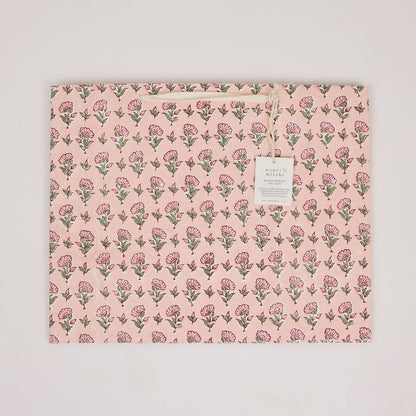 Hand Block Printed Gift Bags (Large) - Blush Refresh