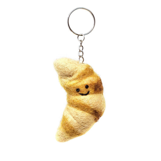 Felt Keychain - Croissant Felt Keyring