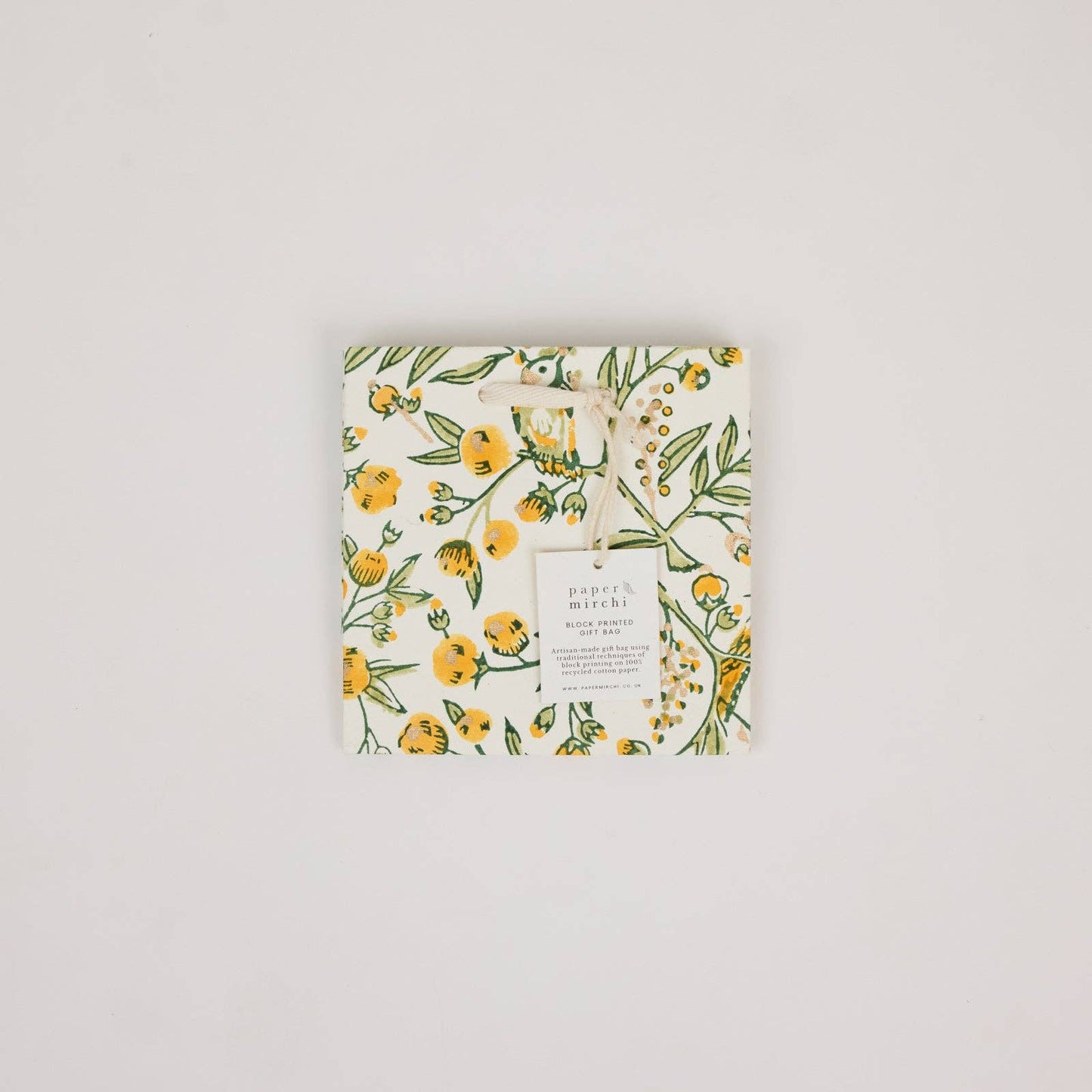 Hand Block Printed Gift Bags (Small) - Sunshine Refresh