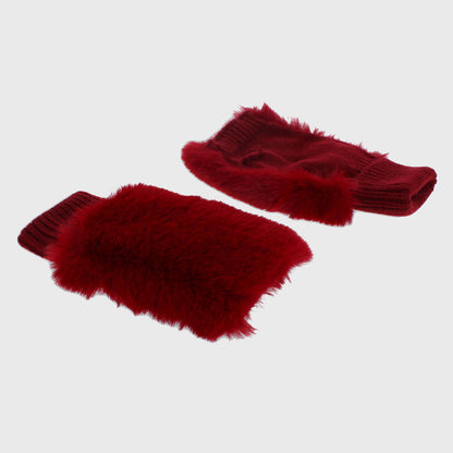 Faux Fur Fingerless Gloves