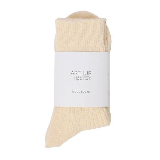 Cream Wool socks | luxury socks