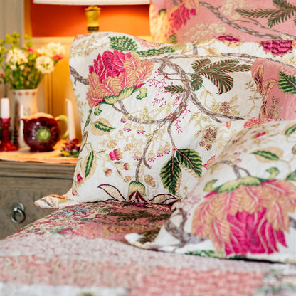 Constance Soft Pink  - Cushion Cover Cream Background