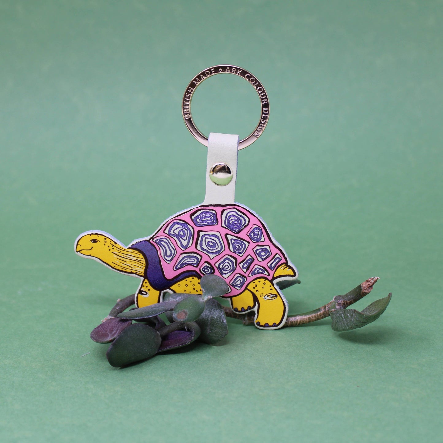 'Easy Going' Tortoise Key Ring
