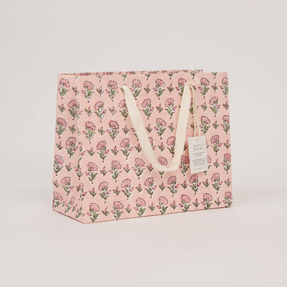 Hand Block Printed Gift Bags (Medium) - Blush Refresh