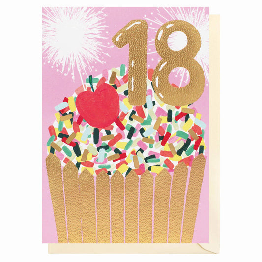 18th Birthday Cake | Female Birthday Card | Female Ages