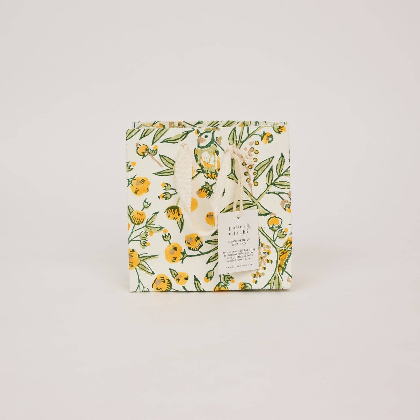 Hand Block Printed Gift Bags (Small) - Sunshine Refresh