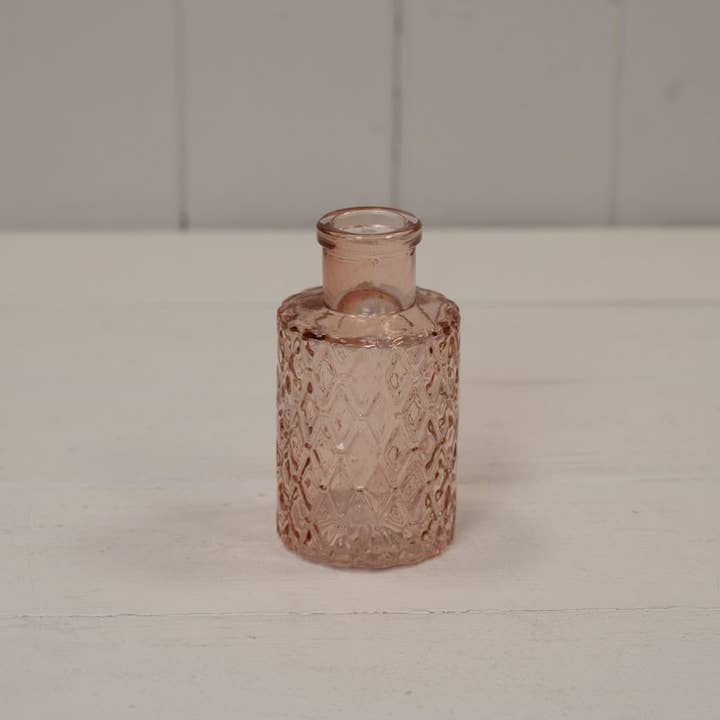 Rose Mini Geometric Glass Bottle (9.2cm)