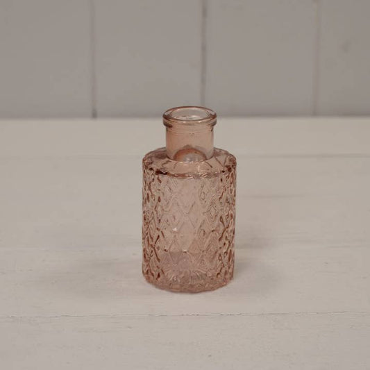 Rose Mini Geometric Glass Bottle (9.2cm)