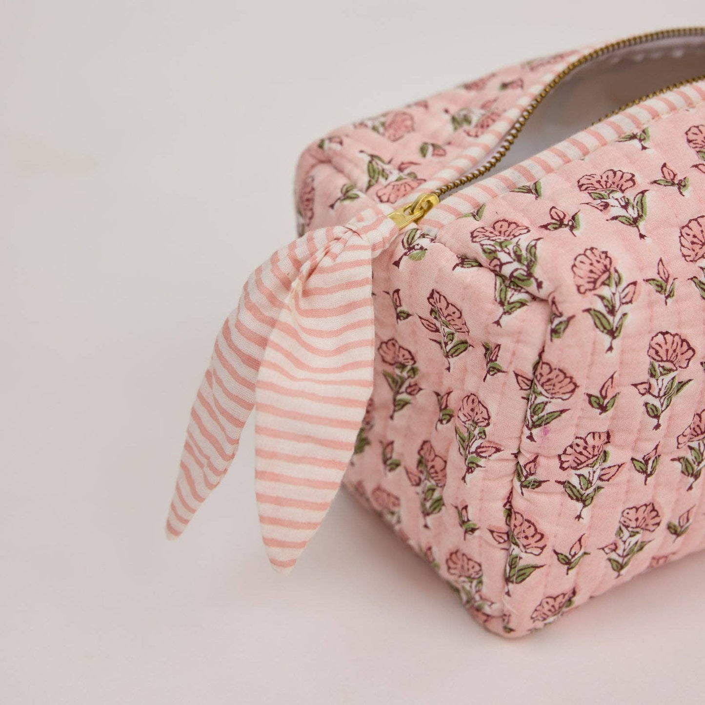 Organic Cotton Toiletry Bag (Medium) - Ditsy Floral Blush