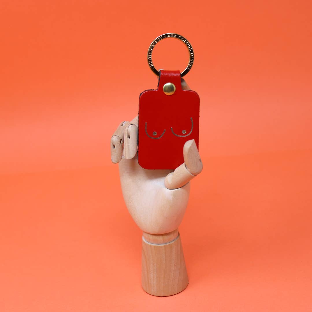 Boob Leather Key Ring