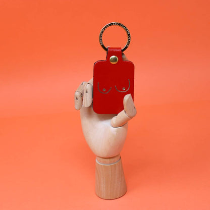 Boob Leather Key Ring