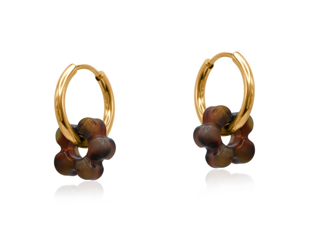 Sybilla Petite Resin Huggies Earrings