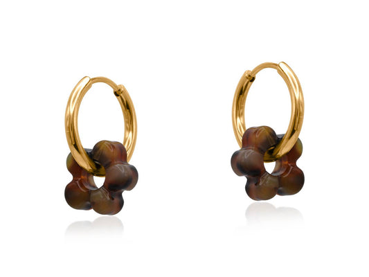 Sybilla Petite Resin Huggies Earrings