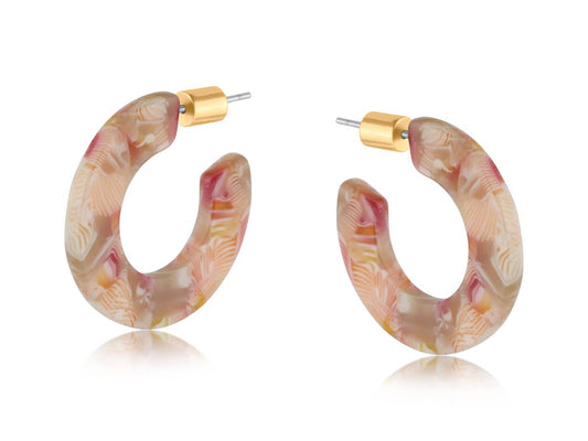 SYLVIA RESIN HOOP EARRINGS
