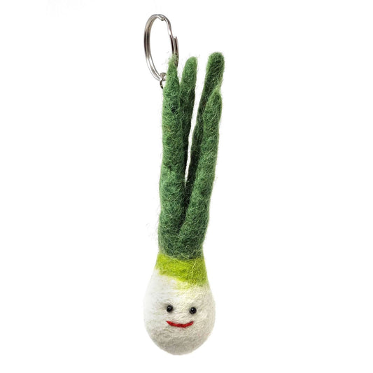 Felt Keychain - Spring Onion Felt Keyring