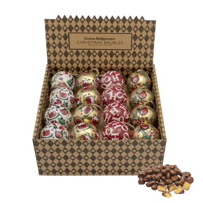 Emma Bridgewater - Christmas Tin Baubles with Honey crunch