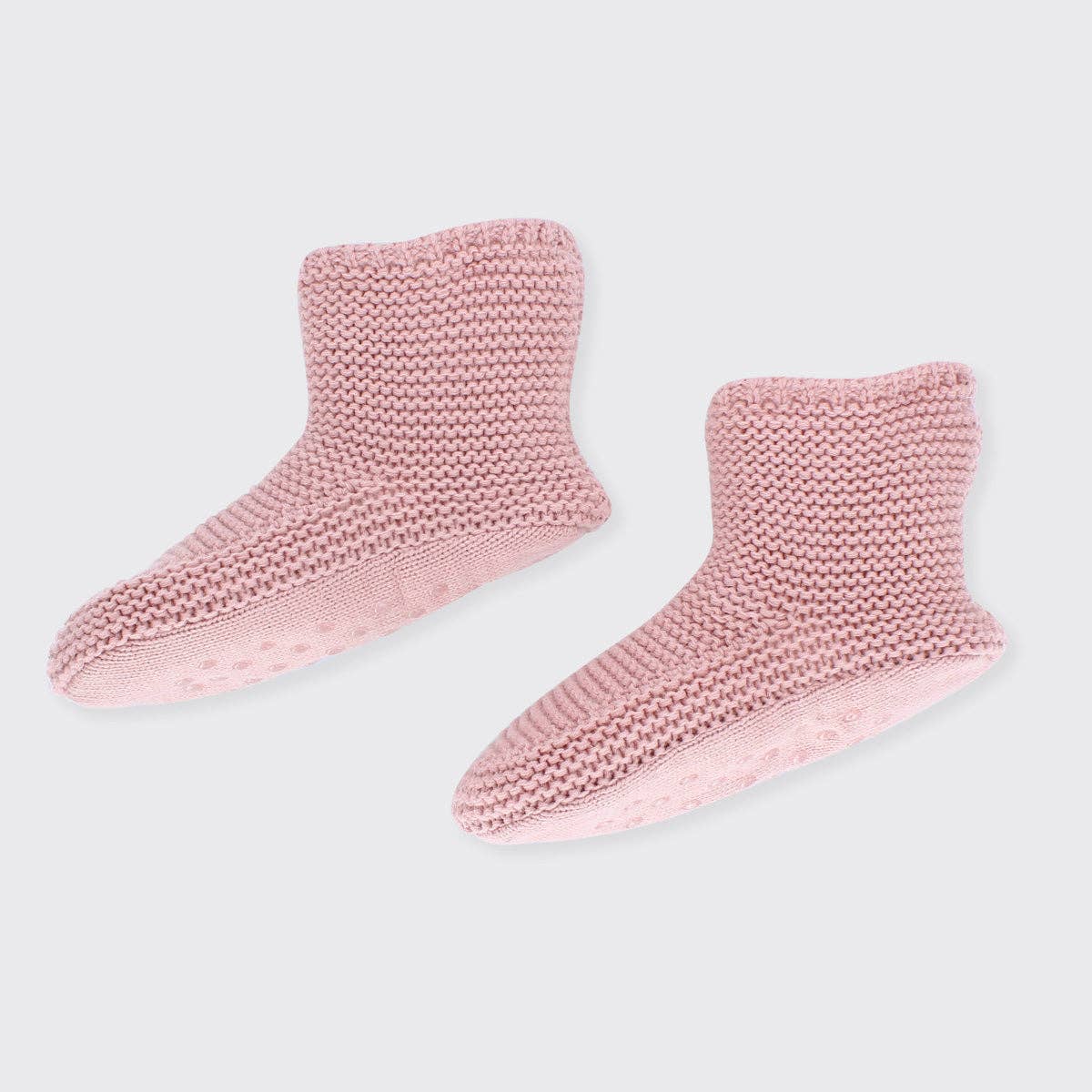 Knitted Slipper Boots - Pink