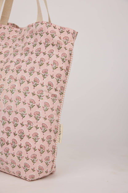 Organic Cotton Tote Bag - Ditsy Floral Blush