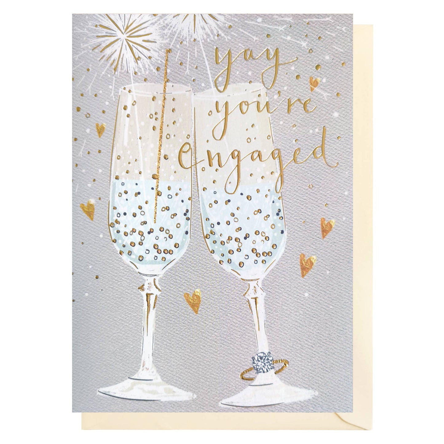 Engaged Glasses Card | Engagement Card | Female Engagement