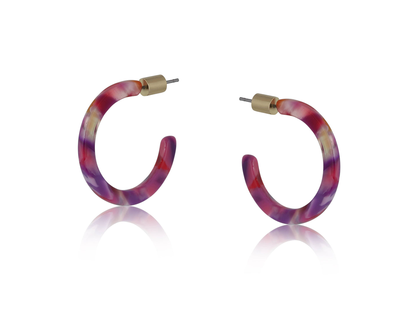 Erica Resin Tiny Hoop Earrings