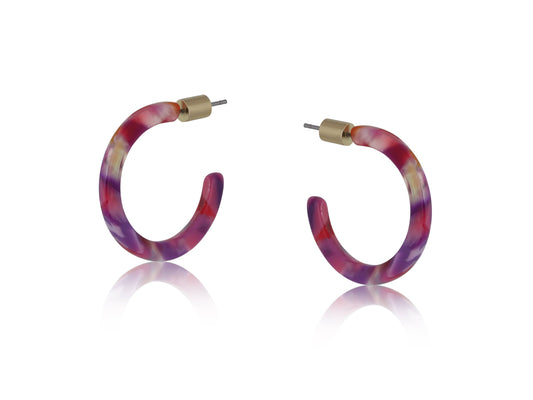 Erica Resin Tiny Hoop Earrings