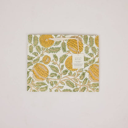 Hand Block Printed Gift Bags (Medium) - Sunshine Refresh