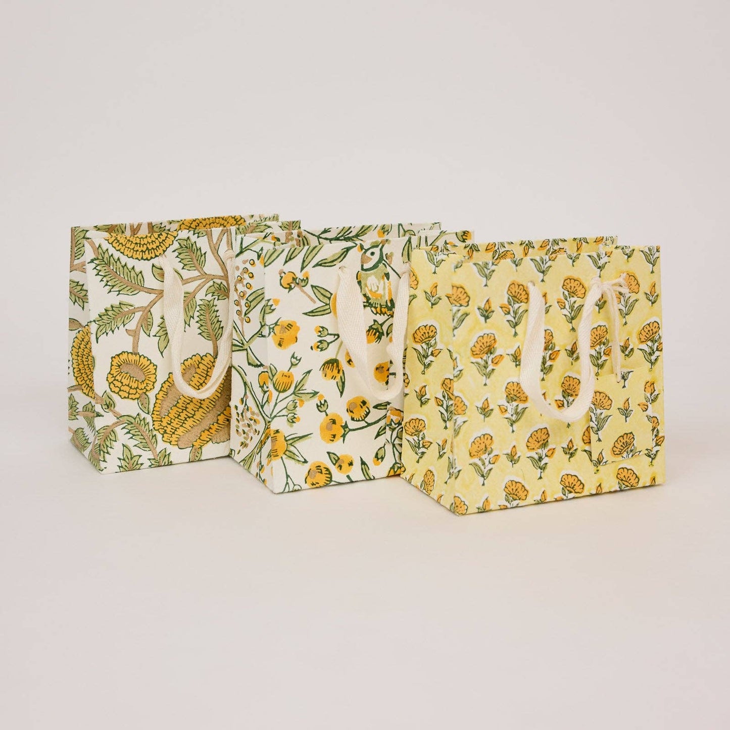 Hand Block Printed Gift Bags (Small) - Sunshine Refresh