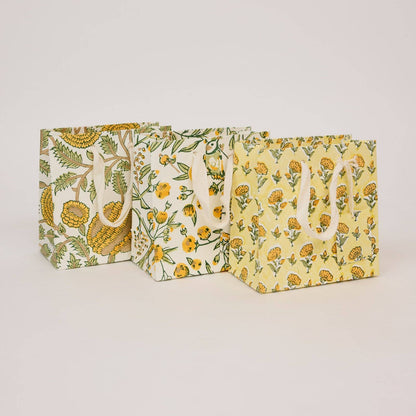Hand Block Printed Gift Bags (Small) - Sunshine Refresh
