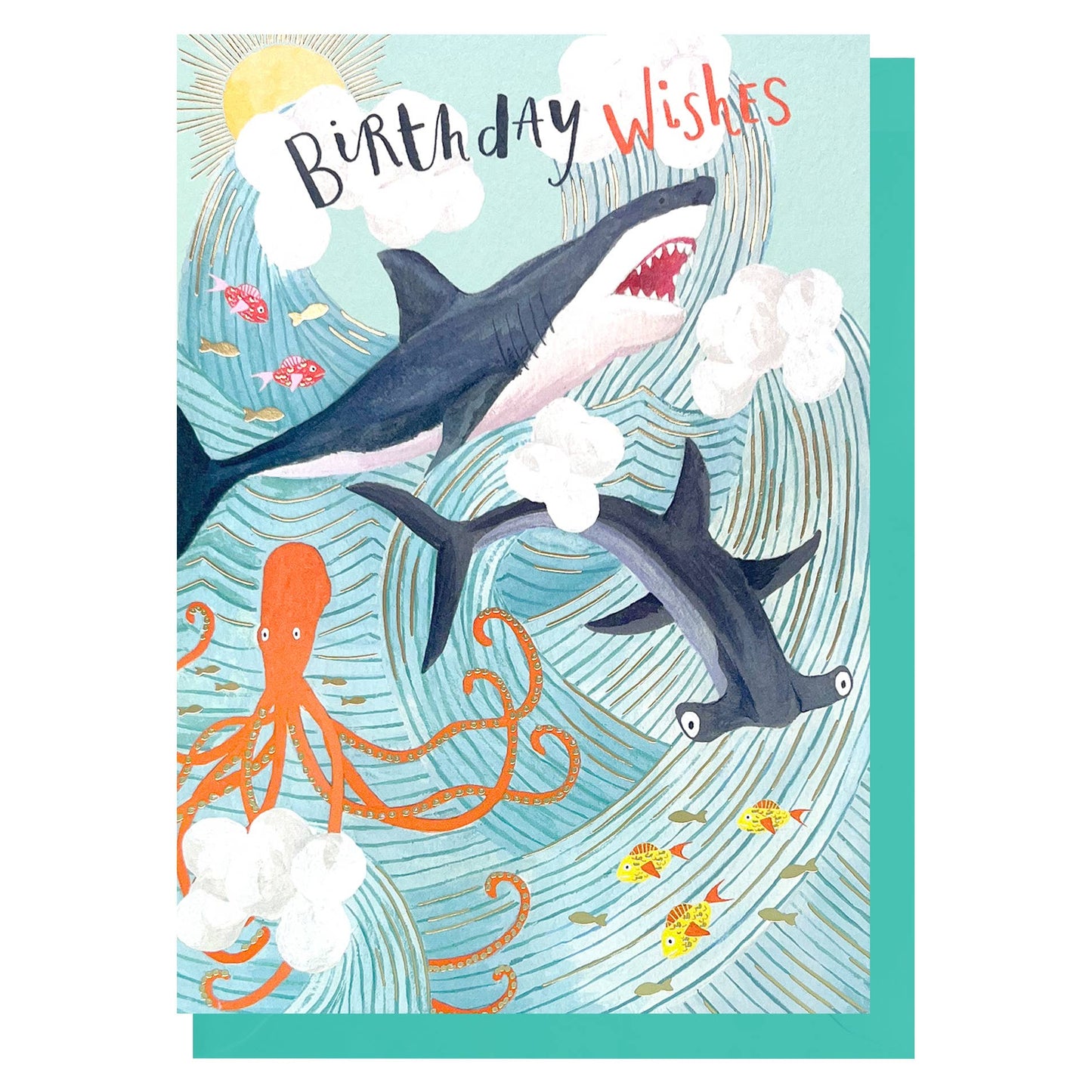 Male Birthday | Sharks Birthday Card | Child Birthday