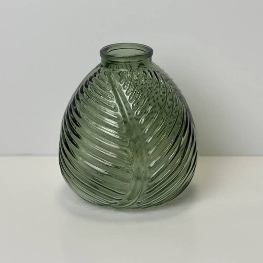 Vintage Green Leaf Bottle