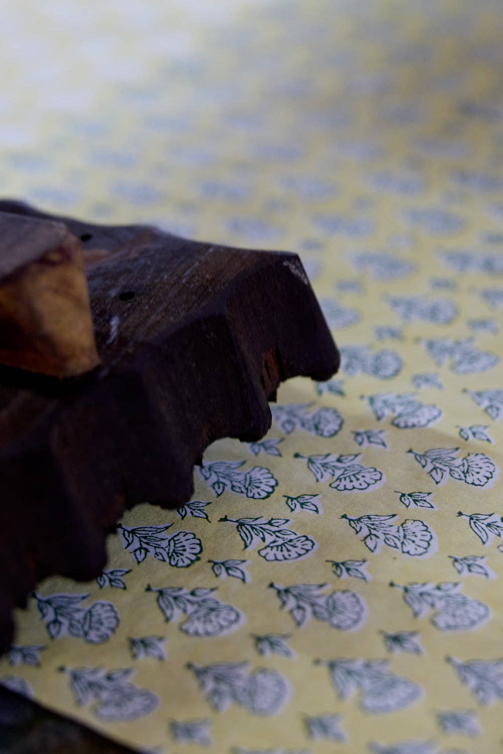 Block Printed Wrapping Paper Sheets - BP Ditsy Floral Sunshine