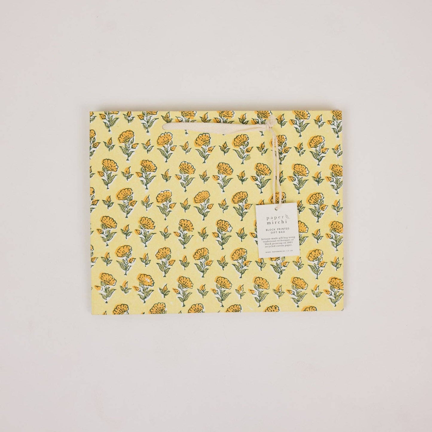 Hand Block Printed Gift Bags (Medium) - Sunshine Refresh