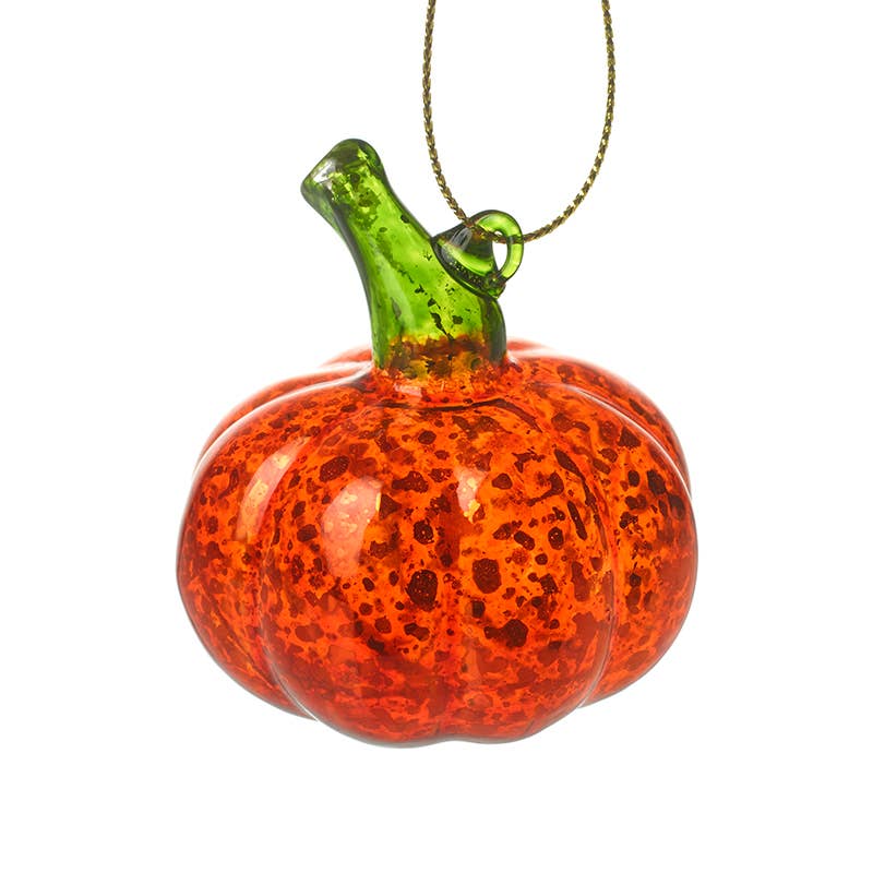 Halloween -GLASS HANGING  PUMPKIN