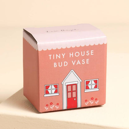 Tiny Ceramic House Bud Vase