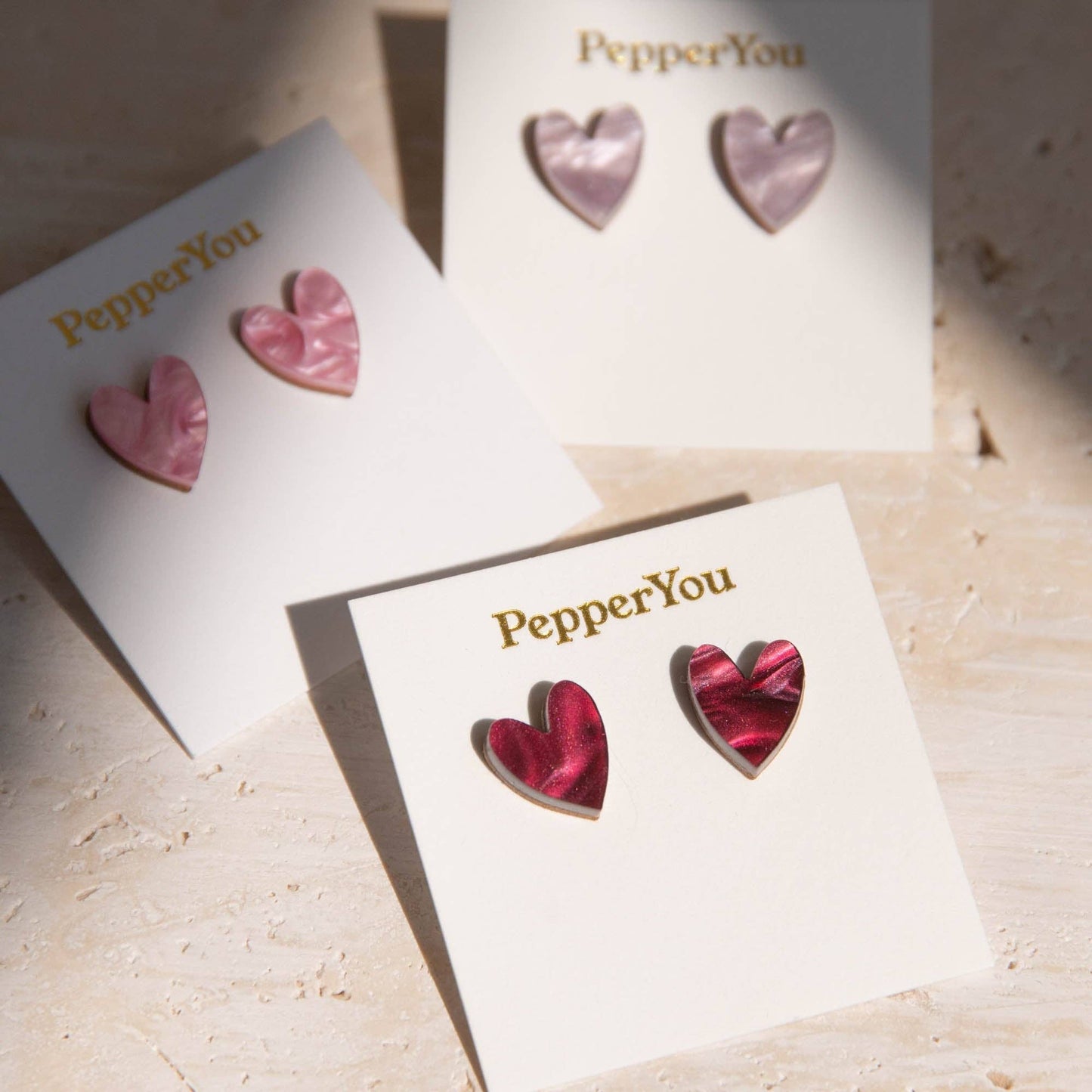 I Heart You Stud Earrings | pepper you | Handmade jewellery