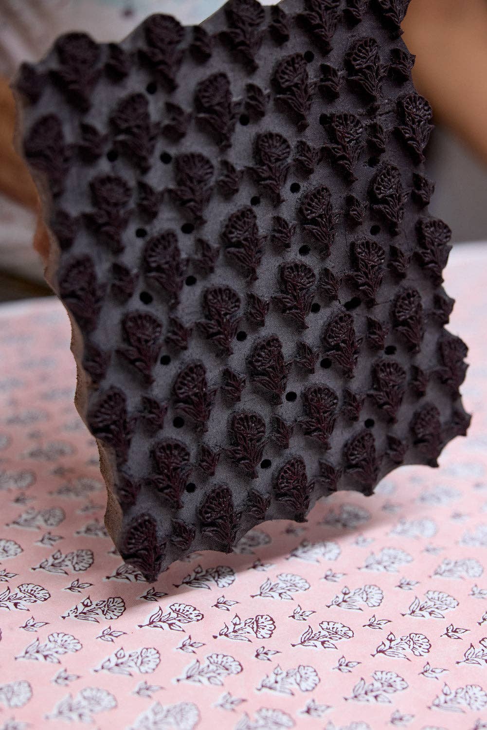 Hand Block Printed Gift Bags (Large) - Blush Refresh